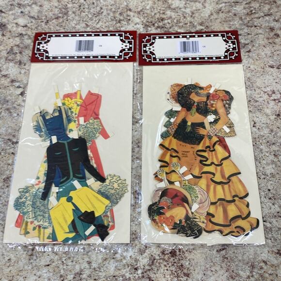 Vintage Judy Garland and Carmen Miranda paper doll set by Shackman Collections - Picture 2 of 2